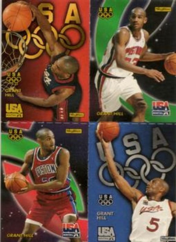 Grant Hill 1996 Skybox USA #Q2 Quads RAW