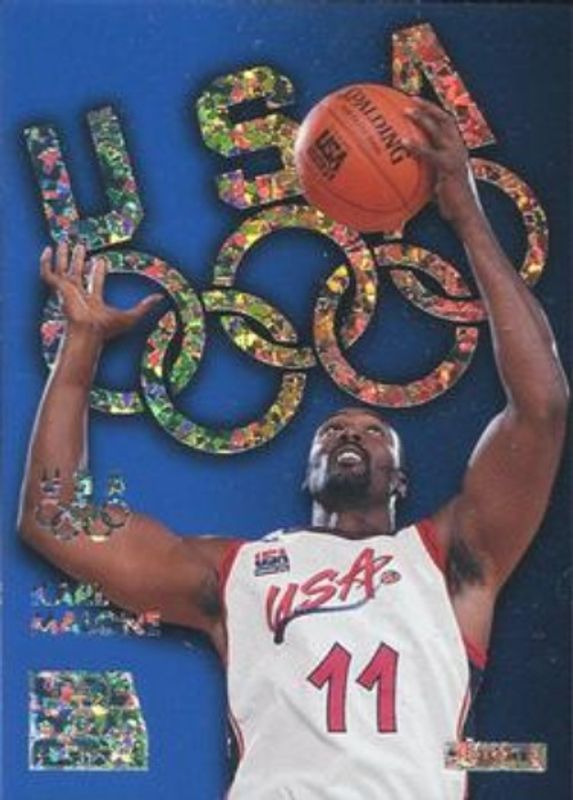 Karl Malone 1996 Skybox USA #S3 Silver Sparkle RAW