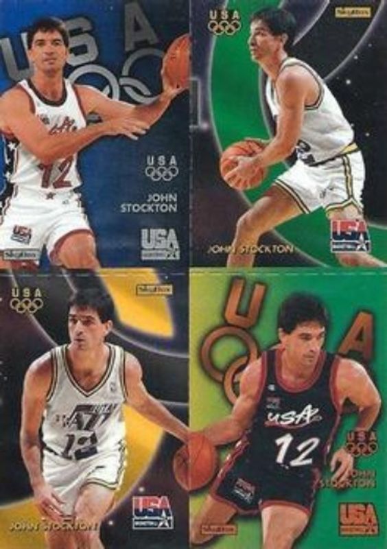John Stockton 1996 Skybox USA #Q10 Quads RAW