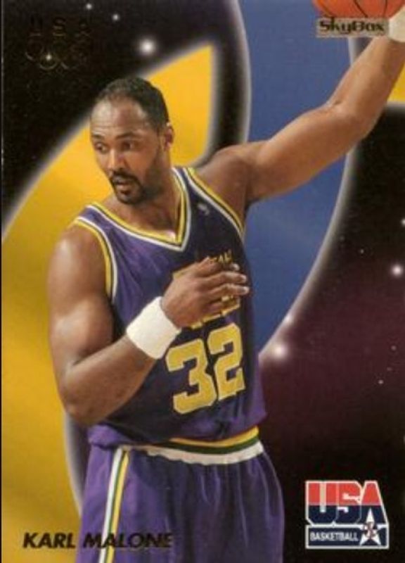 Karl Malone 1996 Skybox USA #43 Base RAW