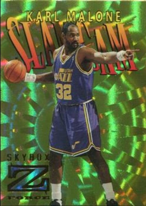 Karl Malone 1996 SkyBox Z-Force #SC7 Slam Cam RAW