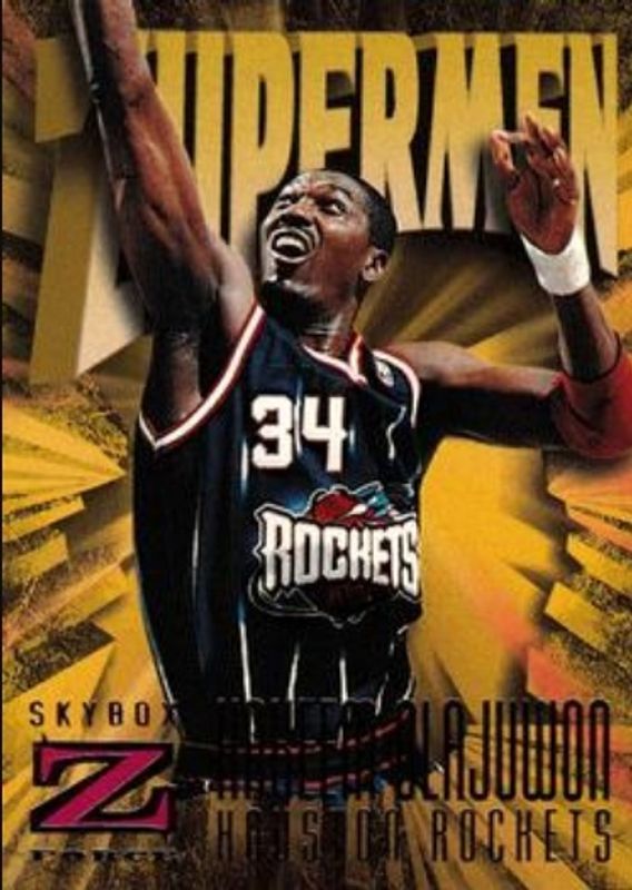 Hakeem Olajuwon 1996 SkyBox Z-Force #186 Base RAW