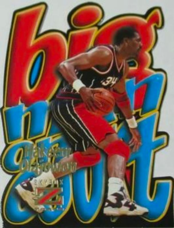 Hakeem Olajuwon 1996 SkyBox Z-Force #7 Big Man on Court RAW