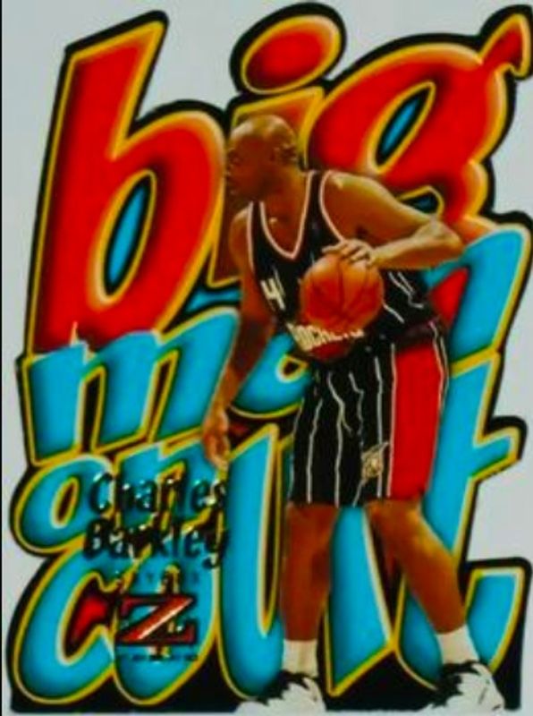 Charles Barkley 1996 SkyBox Z-Force #1 Big Man on Court RAW
