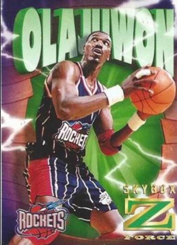 Hakeem Olajuwon 1996 SkyBox Z-Force #35 Z Cling RAW