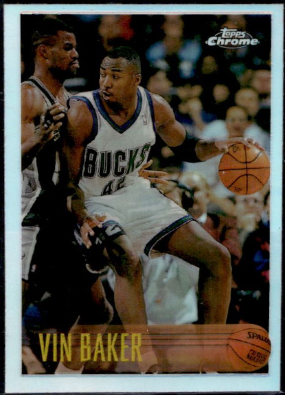 Vin Baker 1996 Topps Chrome #25R Refractor RAW