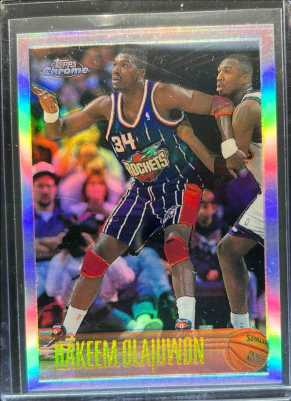 Hakeem Olajuwon 1996 Topps Chrome #35R Refractor RAW