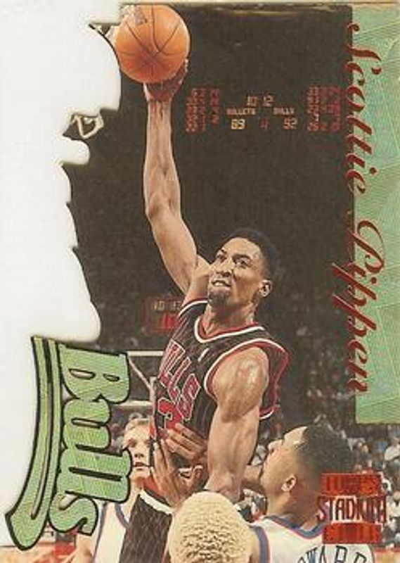 Scottie Pippen 1996 Stadium Club #F9 Fusion die-cut RAW