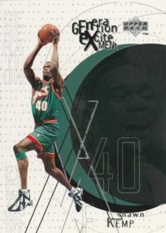 Shawn Kemp 1996 Upper Deck #G18 Generation Excitement Uncut Sheet Singles RAW