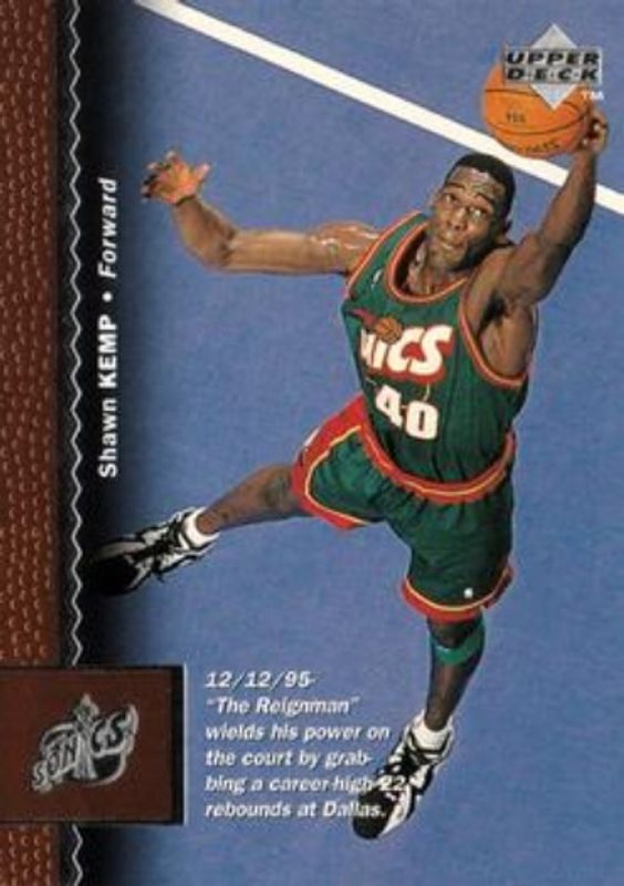 Shawn Kemp 1996 Upper Deck #114 Base RAW