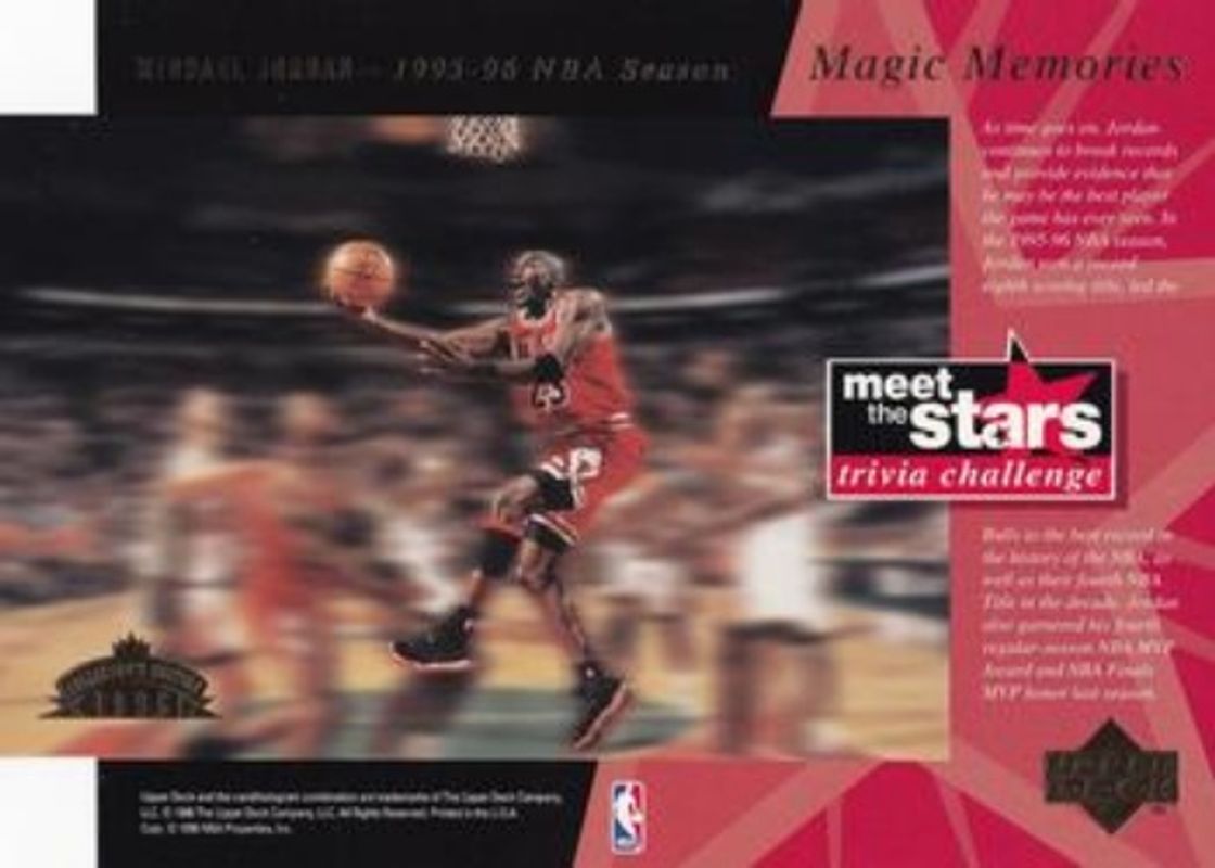Michael Jordan 1996 Collector's Choice Meet the Stars Michael Jordan Exchange RAW