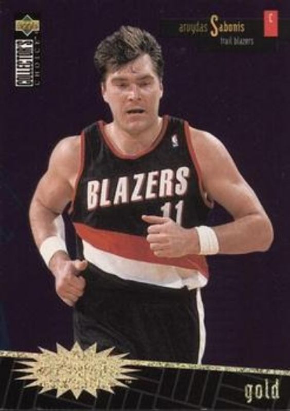 Arvydas Sabonis 1996 Collector's Choice #R22 You Crash the Game Scoring Gold Exchange (Series Two) RAW