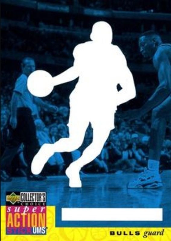 Michael Jordan 1996 Collector's Choice #B30 Super Action Stick 'Ums (Series Two Bases) RAW