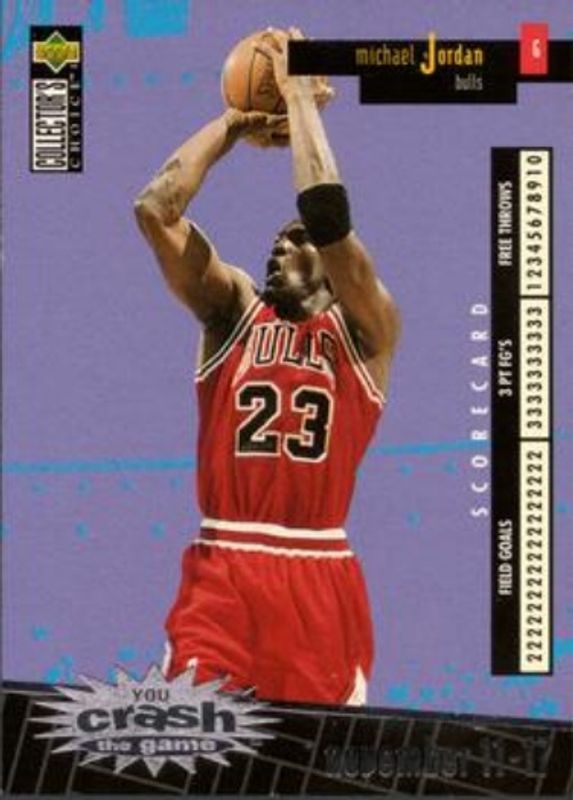Michael Jordan 1996 Collector's Choice #C30a You Crash the Game Scoring Silver (Series One) RAW