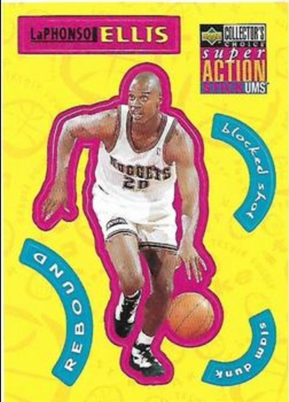 LaPhonso Ellis 1996 Collector's Choice #S7 Super Action Stick 'Ums (Series One) RAW