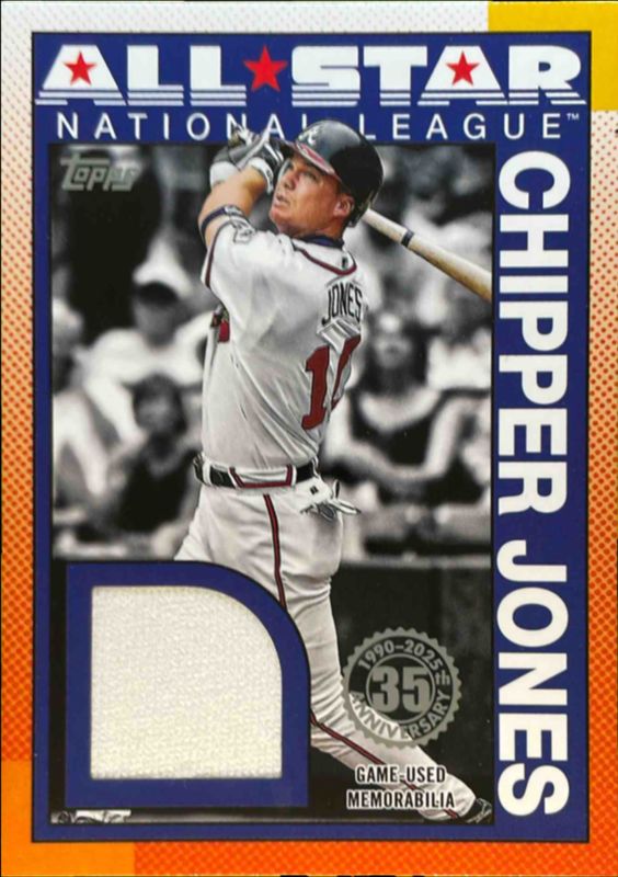 Chipper Jones 2025 Topps #90ASR-CJ 1990 Baseball All-Star Relics (Series 2) RAW