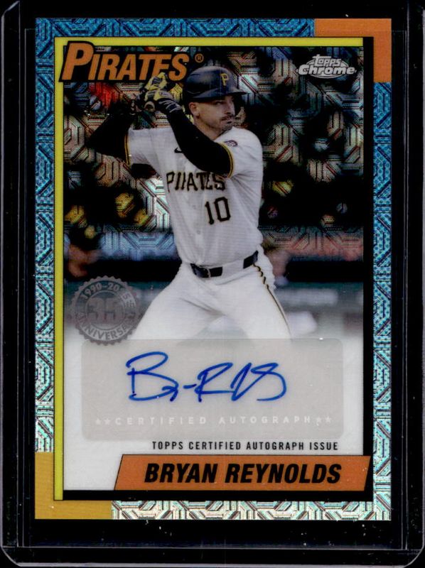 Bryan Reynolds (MLB) 2025 Topps #90CA-BR 1990 Baseball Chrome Silver Pack Autographs (Series 1) RAW
