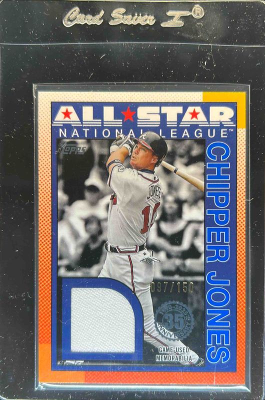Chipper Jones 2025 Topps #90ASR-CJ 1990 Baseball All-Star Relics (Series 2) - Blue /150 RAW
