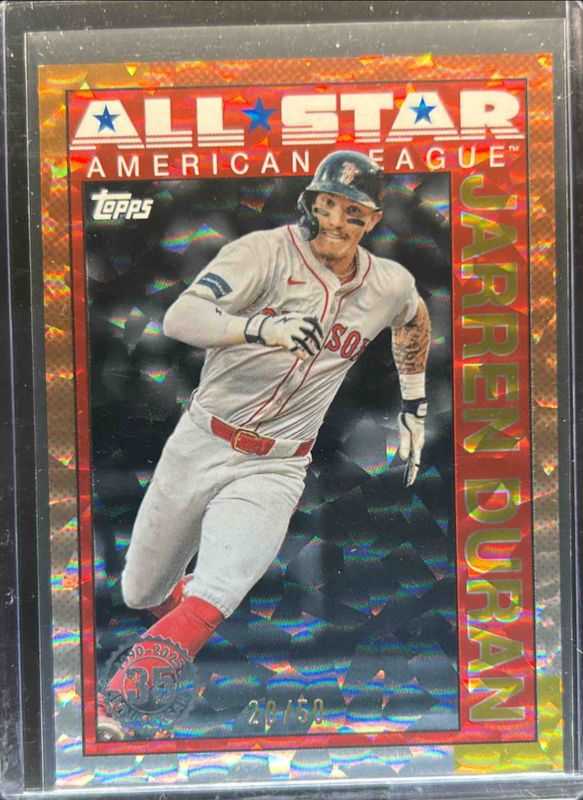 Jarren Duran 2025 Topps #90AS-45 1990 Baseball All-Star - Gold Crackle Foil /50 RAW