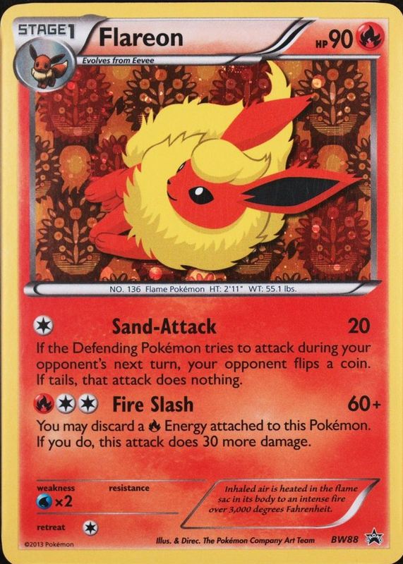 flareon pokemon card price VMAX Alternate Art Promo | Extended Art Display Case for variation to centering Pokemon Black & White Dark