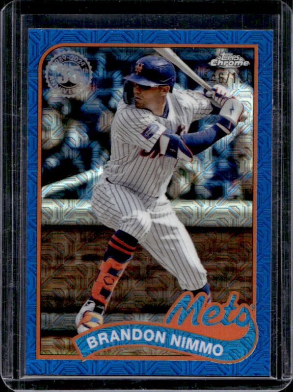 2025 Topps #T90C-61 1990 Baseball Chrome Silver Pack - Blue Refractor /150