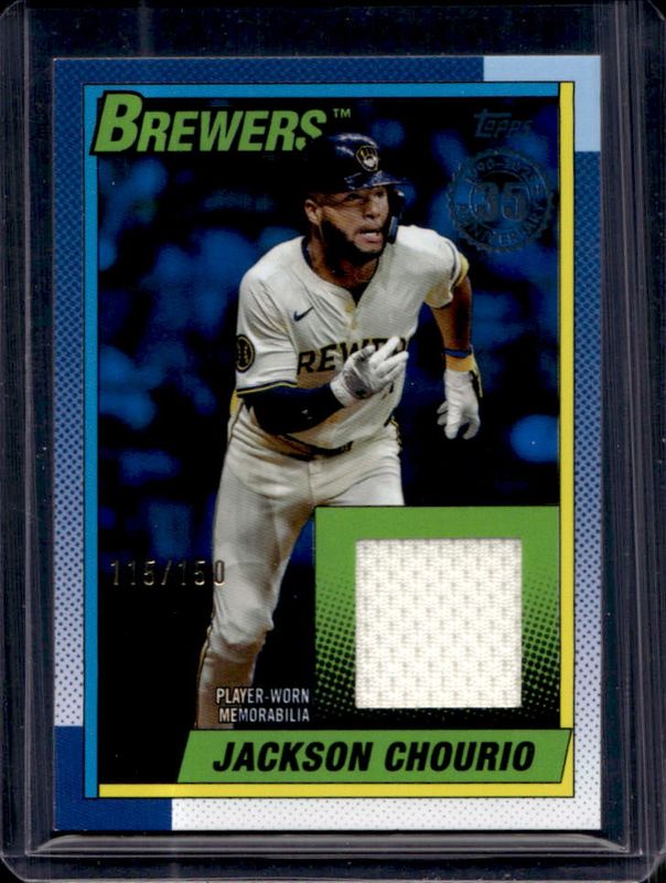 Jackson Chourio 2025 Topps #T90R-JCH 1990 Baseball Relics (Series 1) - Blue /150 RAW