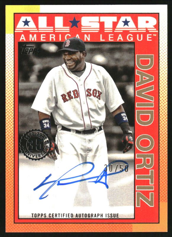 David Ortiz 2025 Topps #90AS-DO 1990 Baseball All-Star Autographs (Series 2) - Gold /50 RAW