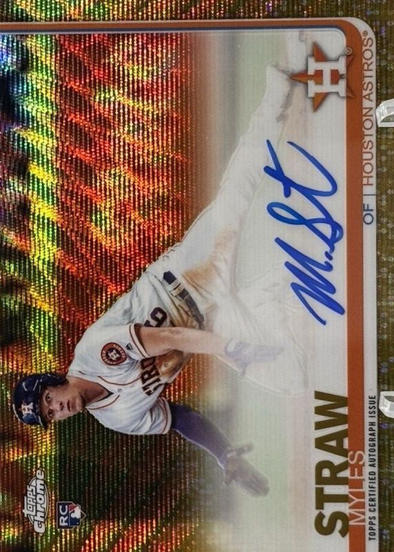 2019 Topps Chrome #RA-MS Rookie Auto - Gold Wave Refractor /50