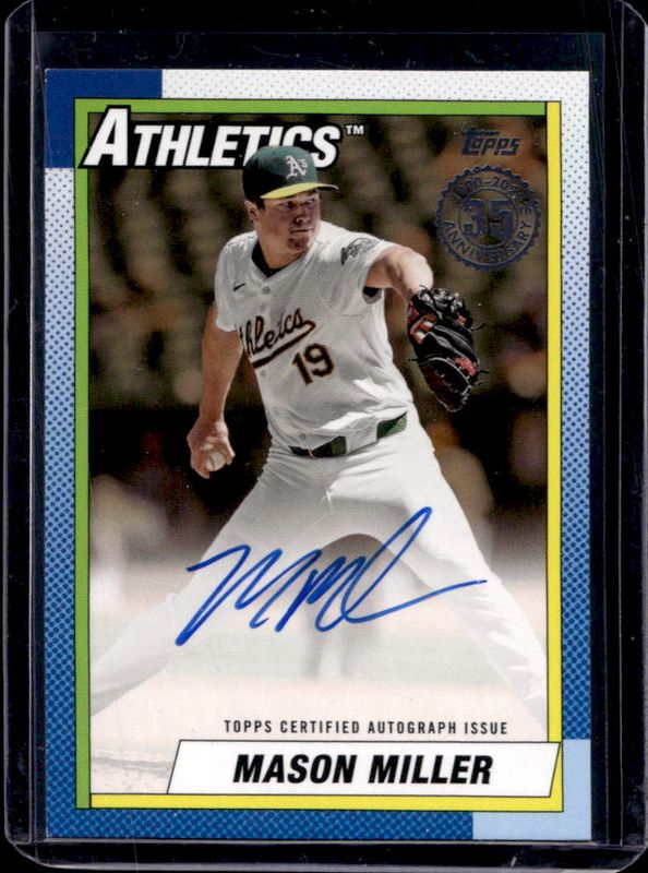 Mason Miller 2025 Topps #90A-MM 1990 Baseball Autographs (Series 1) - Gold /50 RAW