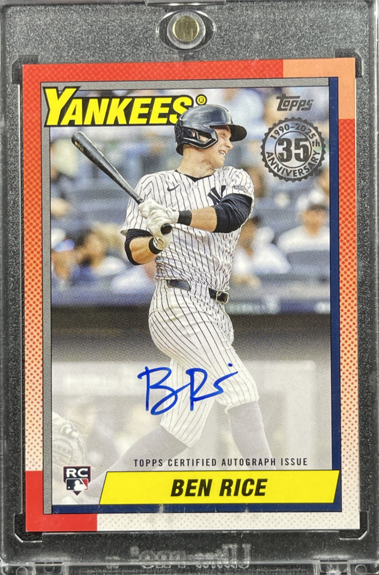 Ben Rice 2025 Topps #90A-BRI 1990 Baseball Autographs (Series 1) Price ...