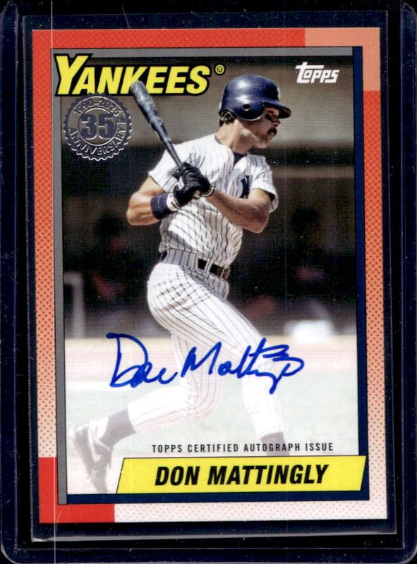 Don Mattingly 2025 Topps #90AU-DM 1990 Baseball Autographs (Series 1) RAW