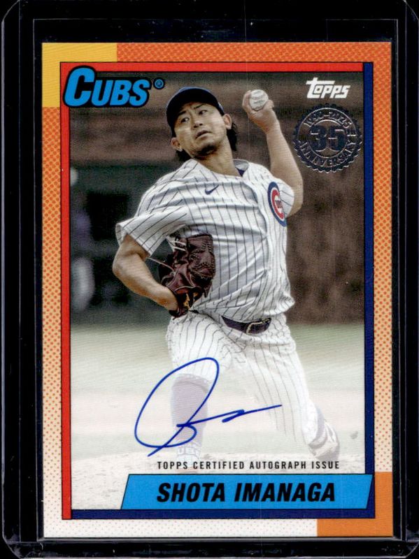 Shota Imanaga 2025 Topps #90AU-SI 1990 Baseball Autographs (Series 1) RAW