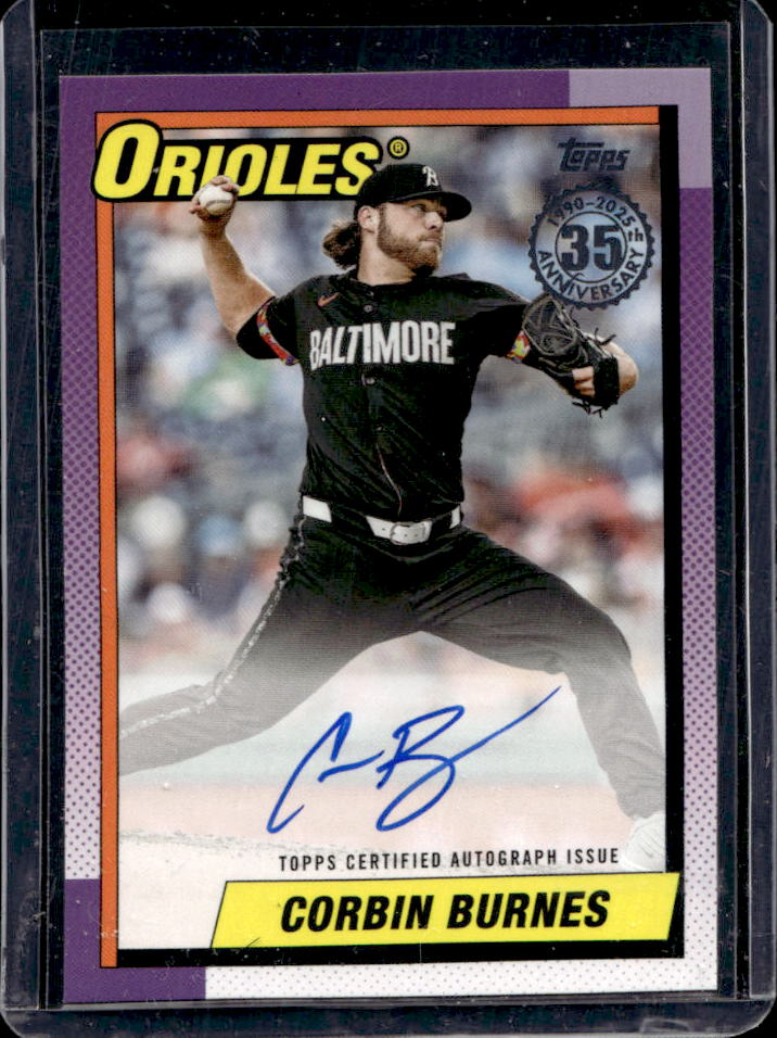 Corbin Burnes 2025 Topps #90A-CBU 1990 Baseball Autographs (Series