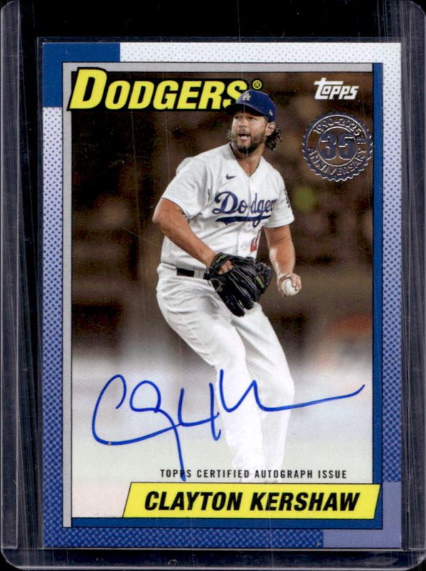 Clayton Kershaw 2025 Topps #90AU-CK 1990 Baseball Autographs (Series 1) - Gold /50 RAW