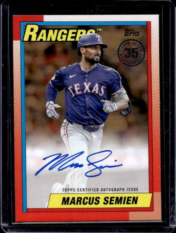 2025 Topps #90A-MS 1990 Baseball Autographs (Series 1) - Gold /50