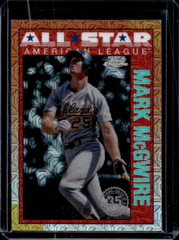Mark McGwire 2025 Topps #90ASC-25 1990 Chrome Baseball All-Star Silver Pack - Aqua Refractor /199 RAW