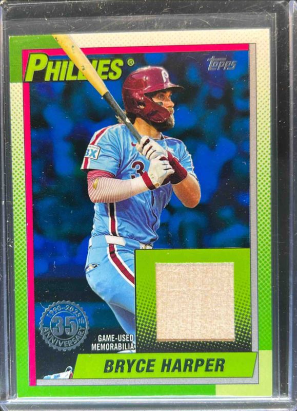 Bryce Harper 2025 Topps #T90R-BH 1990 Baseball Relics (Series 1) - Blue /150 RAW