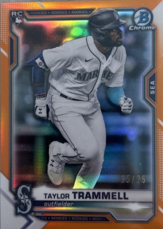 2021 Bowman Chrome #61 Orange Refractor /25
