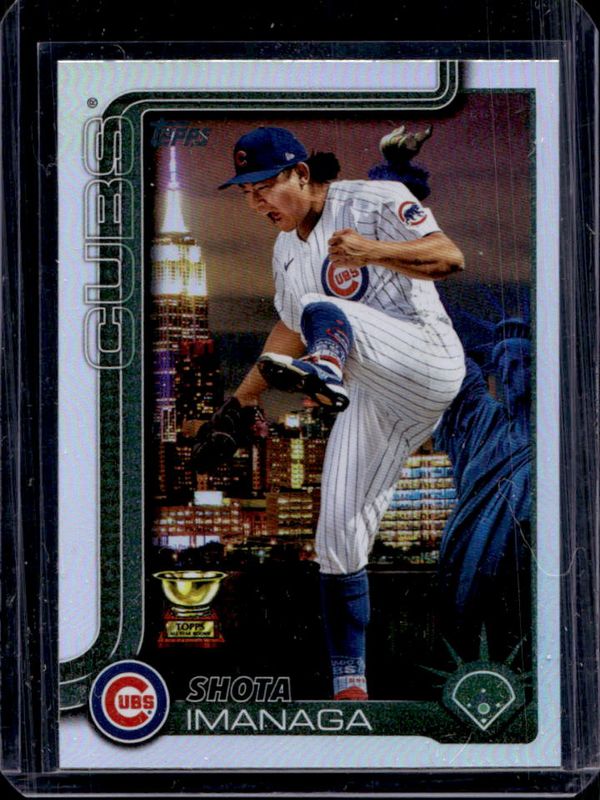 Shota Imanaga 2025 Topps #473 FF NYC Big Apple Variation RAW