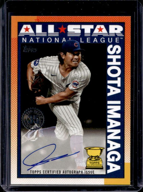 Shota Imanaga 2025 Topps #90AS-SI 1990 Baseball All-Star Autographs (Series 2) RAW
