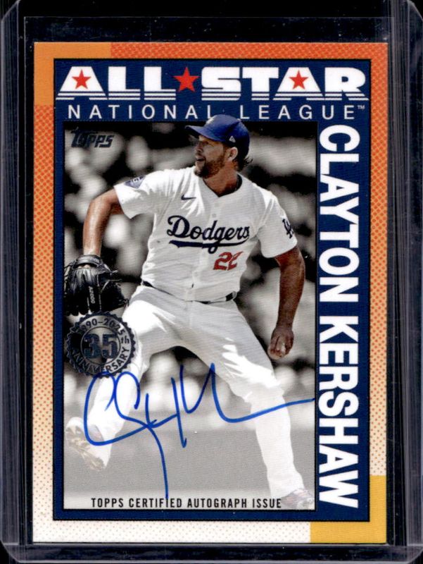 Clayton Kershaw 2025 Topps #90AS-CK 1990 Baseball All-Star Autographs (Series 2) RAW