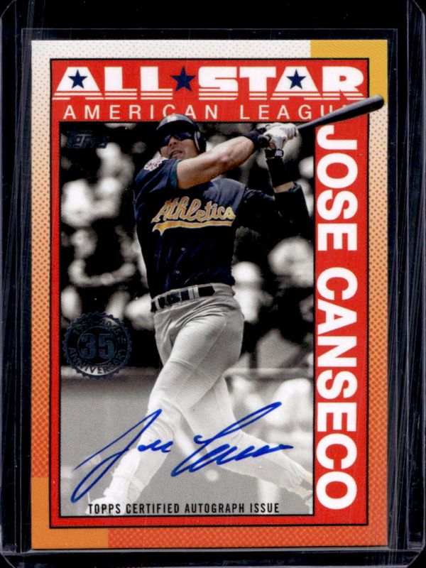 Jose Canseco 2025 Topps #90AS-JCA 1990 Baseball All-Star Autographs (Series 2) RAW