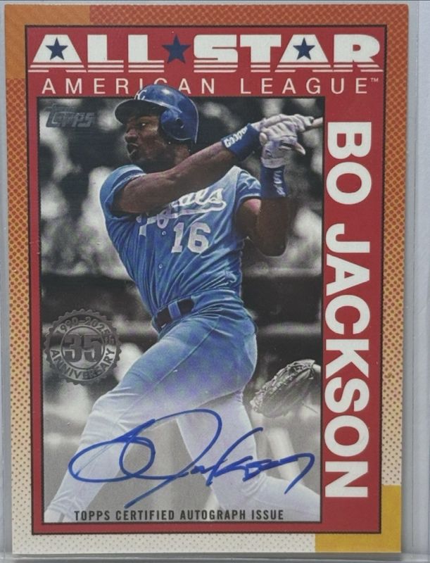 Bo Jackson 2025 Topps #90AS-BJ 1990 Baseball All-Star Autographs (Series 2) RAW