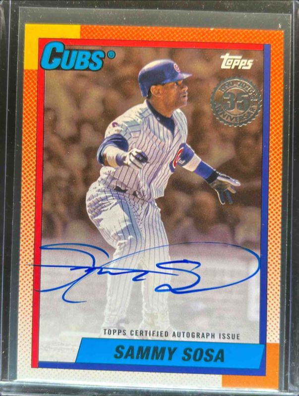 Sammy Sosa 2025 Topps #90AU-SS 1990 Baseball Autographs (Series 2) - Gold /50 RAW