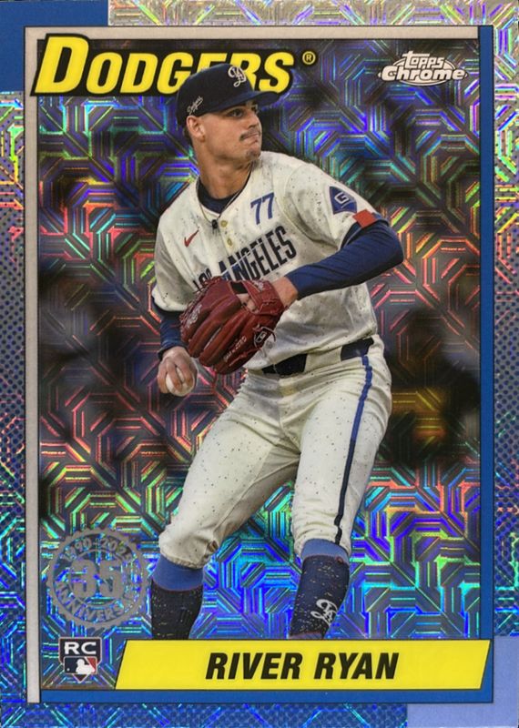 River Ryan 2025 Topps #T90C-36 1990 Baseball Chrome Silver Pack Rookie RAW