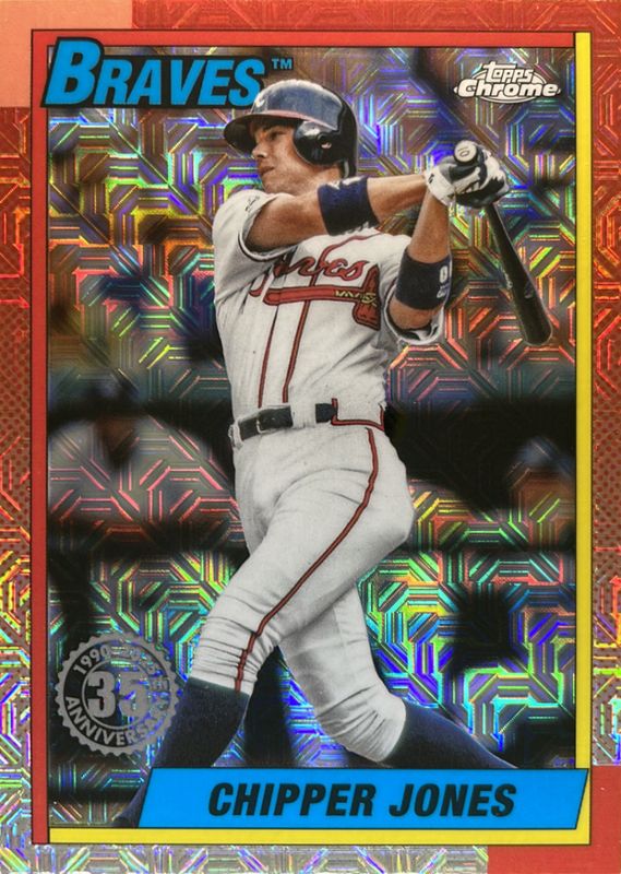 Chipper Jones 2025 Topps #T90C-62 1990 Baseball Chrome Silver Pack RAW