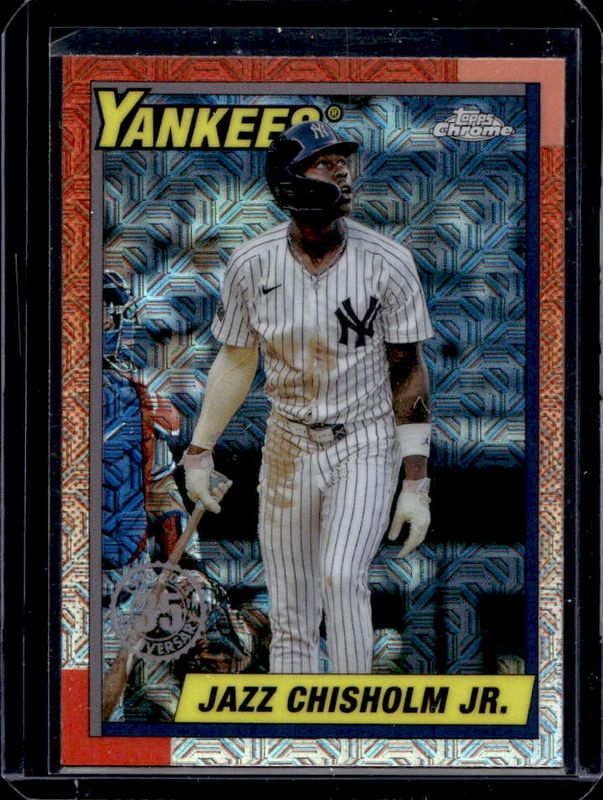 Jazz Chisholm Jr. 2025 Topps #T90C-18 1990 Baseball Chrome Silver Pack RAW