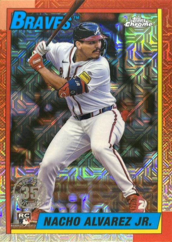 Nacho Alvarez Jr. 2025 Topps #T90C-28 1990 Baseball Chrome Silver Pack Rookie RAW