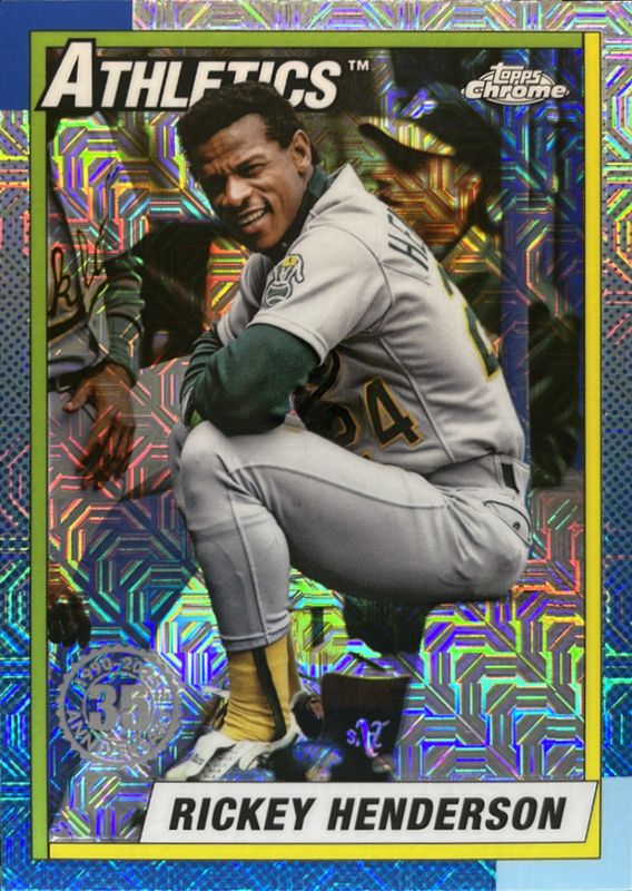 Rickey Henderson 2025 Topps #T90C-40 1990 Baseball Chrome Silver Pack RAW