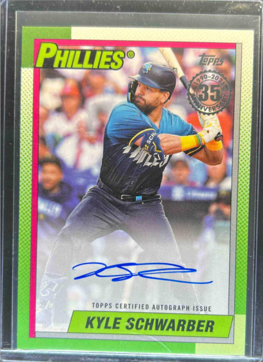 Kyle Schwarber 2025 Topps #90A-KS 1990 Baseball Autographs